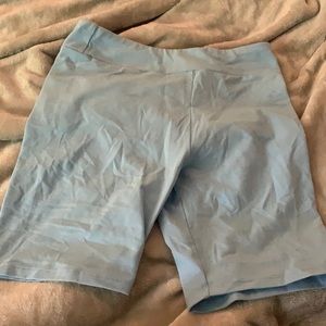blue biker shorts